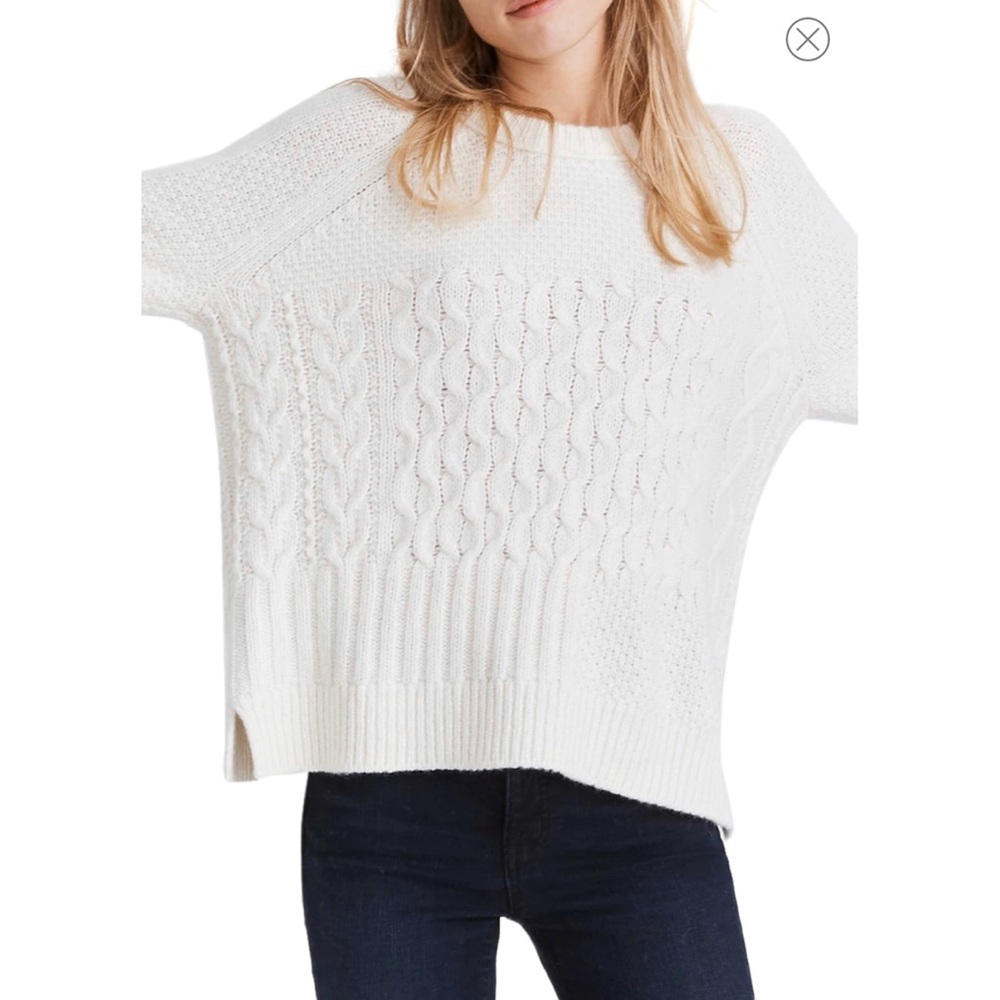 Madewell Copenhagen Cable White Sweater